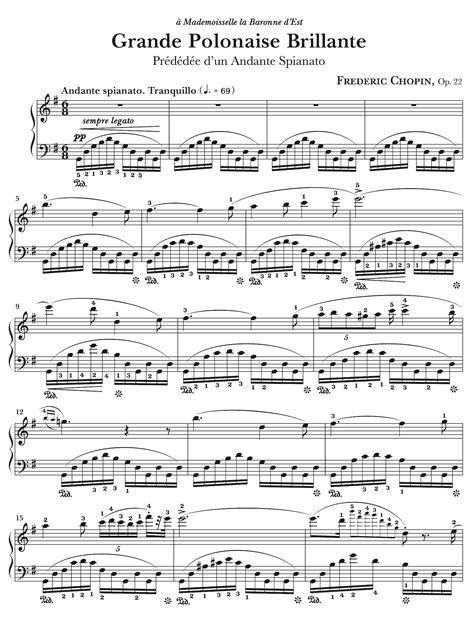 Grande Polonaise Brillante E Flat Major Op. 22